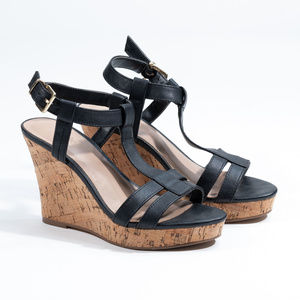 Charles by Charles David Cork Sandals in Black